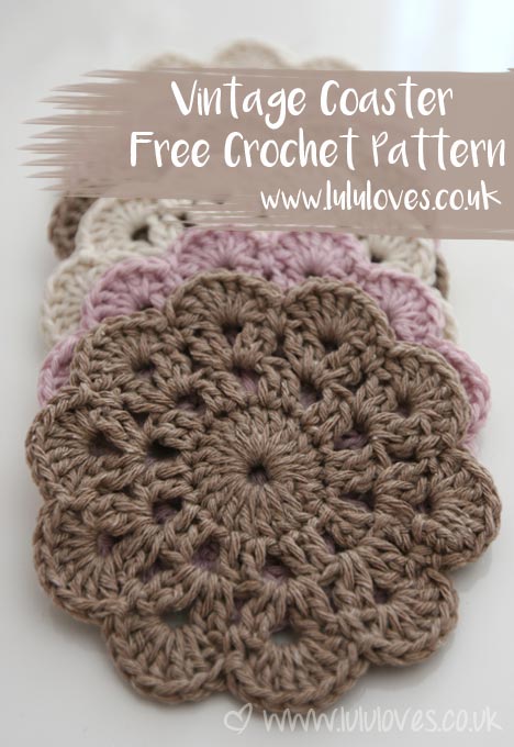 Crochet Vintage Coaster Free Pattern | Lululoves Blog
