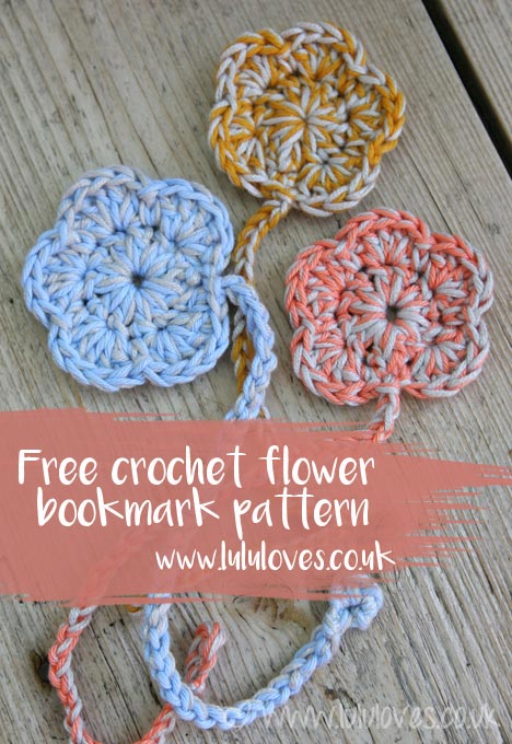 Free Crochet Flower Bookmark Pattern - Lululoves Blog