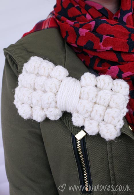 Crochet Chunky Bobble Bow Pattern - Lululoves