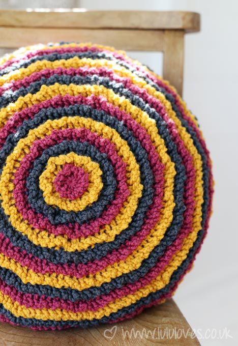 Crochet Round Ruffle Cushion - Lululoves