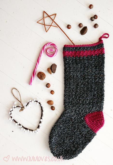 Lululoves crochet christmas stocking