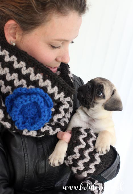 Lululoves: Crochet V-Stitch Cowl Pattern