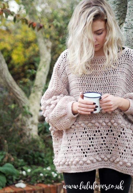 Lululoves: Diamonds and Bobbles Crochet Jumper