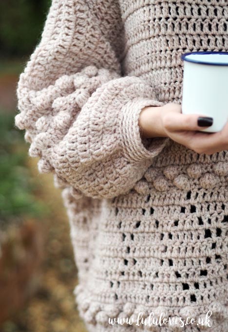 Lululoves: Diamonds and Bobbles Crochet Jumper