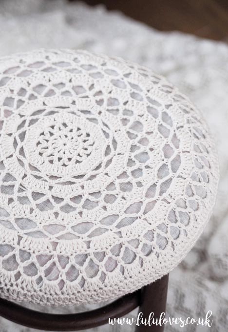Crochet Stool Cover | Lululoves Crochet Blog