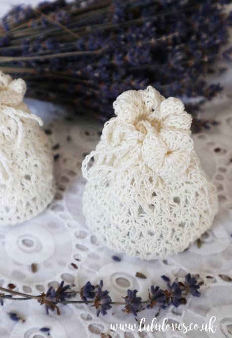 Crochet Lavender Sachet | Lululoves Crochet Blog