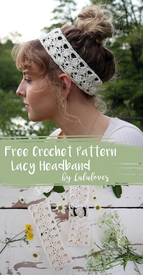 Free Crochet Pattern - Crochet Lacy Headband