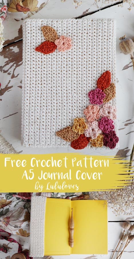 Free Crochet Pattern - A5 Journal Cover | Lululoves Blog