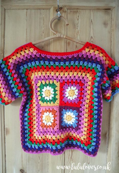 Crochet Granny Square T-Shirt | Lululoves Blog
